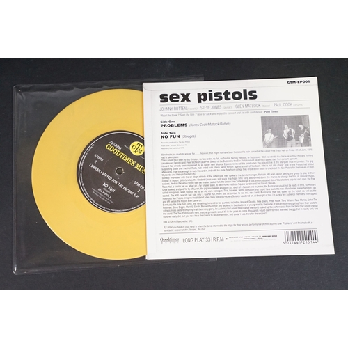 633 - Vinyl - Punk - Sex Pistols, 4 different coloured vinyl UK 2008 7” singles to include: Pistols In Pri... 