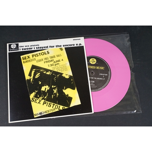 633 - Vinyl - Punk - Sex Pistols, 4 different coloured vinyl UK 2008 7” singles to include: Pistols In Pri... 