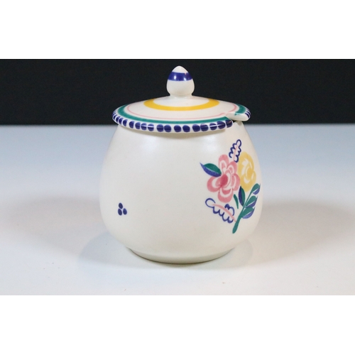 21 - Poole Pottery delphis leaf dish, shape 82, 43cm long together with Poole Pottery KW floral pattern p... 