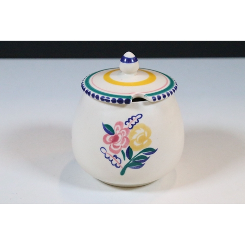 21 - Poole Pottery delphis leaf dish, shape 82, 43cm long together with Poole Pottery KW floral pattern p... 