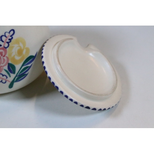 21 - Poole Pottery delphis leaf dish, shape 82, 43cm long together with Poole Pottery KW floral pattern p... 
