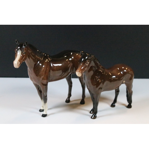 24 - Beswick horse figurines to include Exmoor example (2)