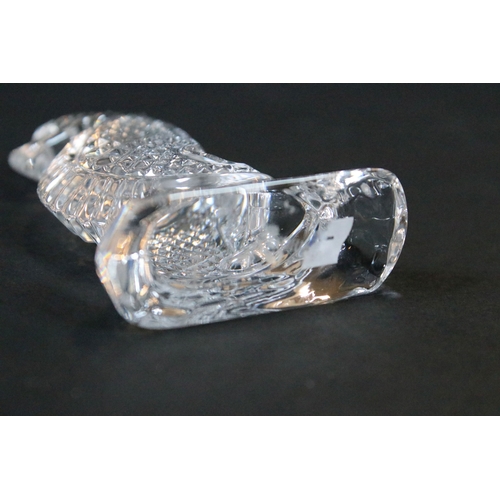 31 - Waterford crystal seahorse together with a small Czech Republic blue and green glass vase and a Paul... 