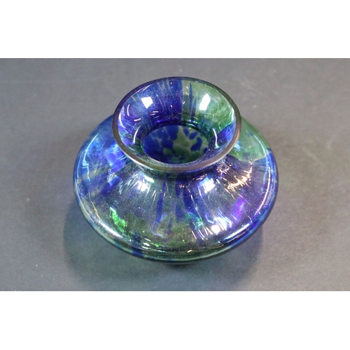 31 - Waterford crystal seahorse together with a small Czech Republic blue and green glass vase and a Paul... 