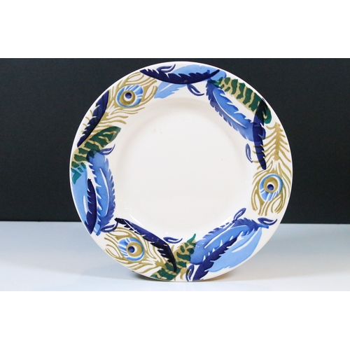 4 - An Emma Bridgewater 'Blue Feather Wreath' pattern six pint jug, 1st Quality, artist signed to base t... 
