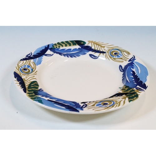 4 - An Emma Bridgewater 'Blue Feather Wreath' pattern six pint jug, 1st Quality, artist signed to base t... 