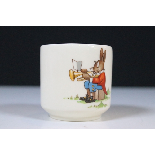 41 - Royal Doulton Bunnykins children's china to include two bowls, four plates, two cups and saucers and... 
