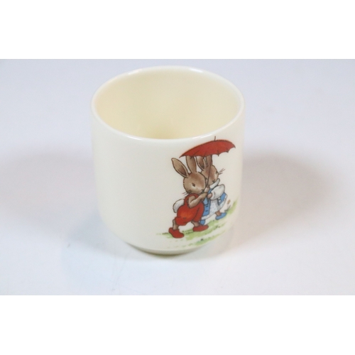 41 - Royal Doulton Bunnykins children's china to include two bowls, four plates, two cups and saucers and... 