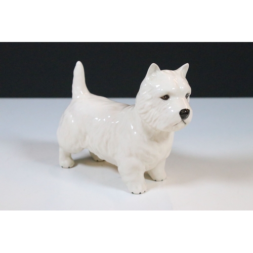42 - Beswick 'Lochinvar of Lady Park' porcelain collie dog figurine together with Cairn Terrier and West ... 