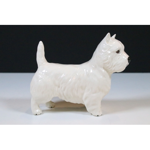 42 - Beswick 'Lochinvar of Lady Park' porcelain collie dog figurine together with Cairn Terrier and West ... 