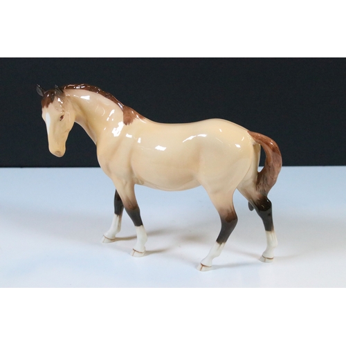 5 - Beswick gloss finish foal and mare figurines, marked to underside BCC 1997 (2)