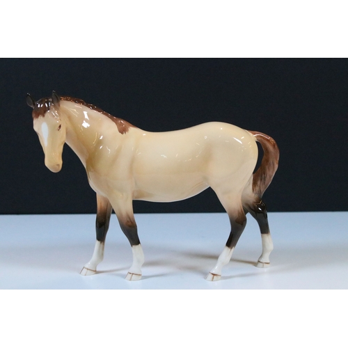 5 - Beswick gloss finish foal and mare figurines, marked to underside BCC 1997 (2)