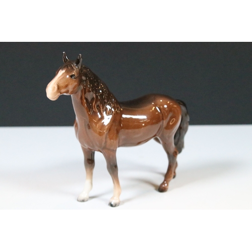 57 - Group of three Beswick horse figurines to include a Palamino example together with decorative Beswic... 