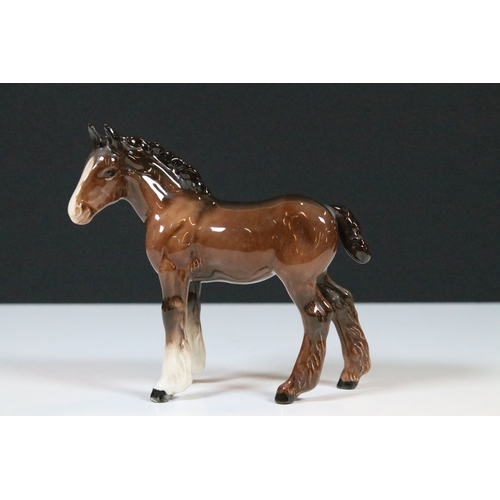 57 - Group of three Beswick horse figurines to include a Palamino example together with decorative Beswic... 