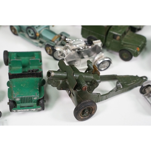 1537 - Around 20 mid 20th C play worn military diecast models to include Corgi and Dinky featuring 2 x Corg... 
