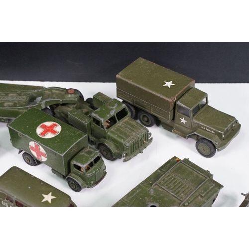 1537 - Around 20 mid 20th C play worn military diecast models to include Corgi and Dinky featuring 2 x Corg... 