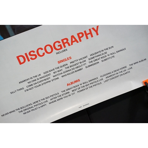 17 - Memorabilia - Sex Pistols Discography original 1989 promo poster. 24