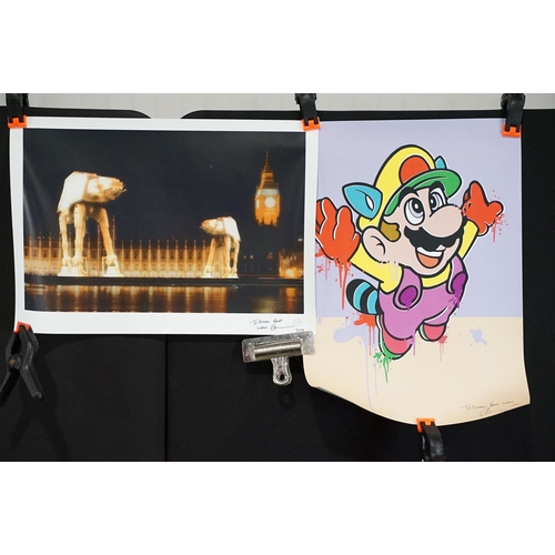 19 - Memorabilia - 6 Punk prints / Art prints by Chris Boyle to include: Sid Vicious Only Love Beer + Mir... 