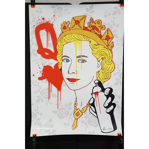 19 - Memorabilia - 6 Punk prints / Art prints by Chris Boyle to include: Sid Vicious Only Love Beer + Mir... 