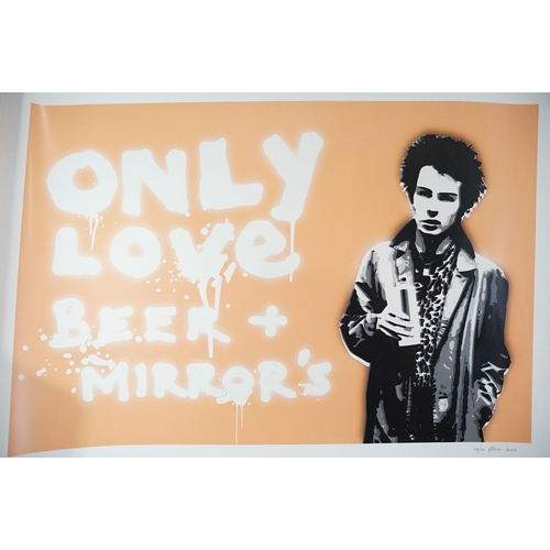 20 - Memorabilia - 3 Punk prints / Art prints by Chris Boyle to include: Sid Vicious Only Love Beer + Mir... 