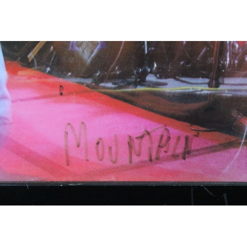21 - Memorabilia - Framed and glazed picture of Mountain signed by Corky Laing and dedicated to The Bell ... 