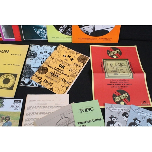 29 - Memorabilia - Various record company catalogues including Topic, Island, Argo, Arhoolie, Sun, Ska To... 