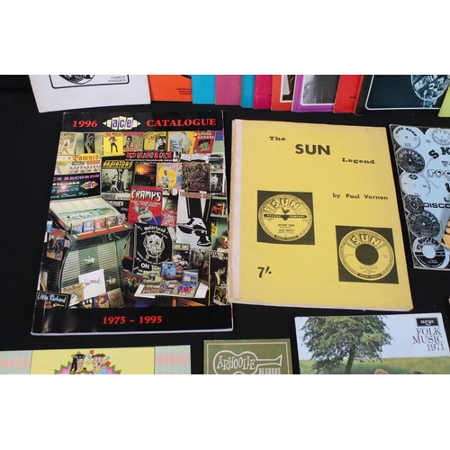 29 - Memorabilia - Various record company catalogues including Topic, Island, Argo, Arhoolie, Sun, Ska To... 
