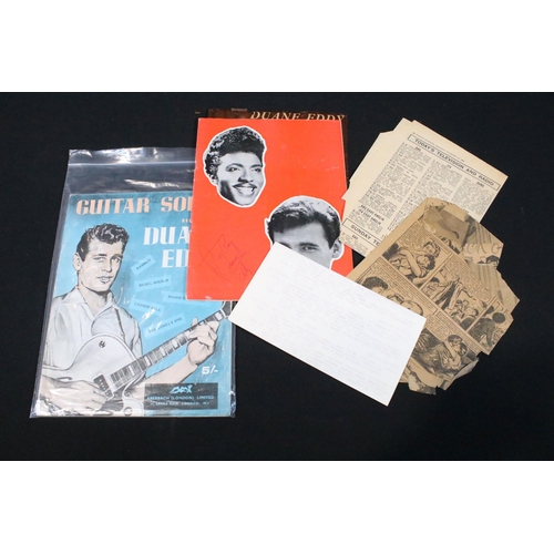 30 - Memorabilia - Various items to include Little Richard 1963 tour programme signed three times by Duan... 