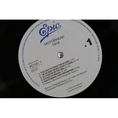 33 - Vinyl & Memorabilia - Promotional copy of Motorhead 1916 LP, along with an order of service from the... 