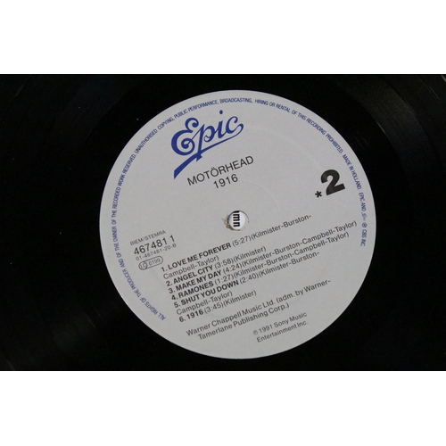 33 - Vinyl & Memorabilia - Promotional copy of Motorhead 1916 LP, along with an order of service from the... 