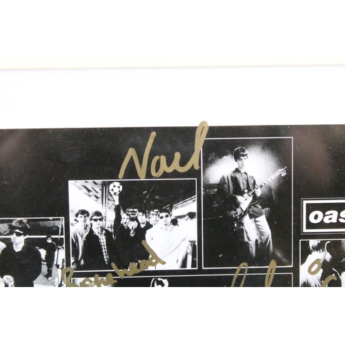 39 - Memorabilia / Autgraphs - Signed Oasis Definitely Maybe montage signed to in gold pen by Liam Gallag... 