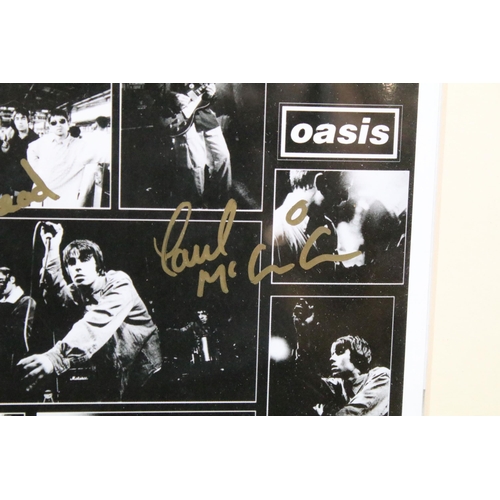 39 - Memorabilia / Autgraphs - Signed Oasis Definitely Maybe montage signed to in gold pen by Liam Gallag... 