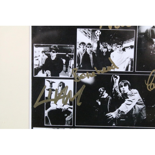 39 - Memorabilia / Autgraphs - Signed Oasis Definitely Maybe montage signed to in gold pen by Liam Gallag... 