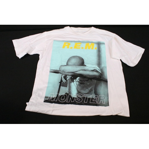 49 - Memorabilia - 3 vintage music t-shirts to include Blur 1997 tour (size L), REM 1995 Monster tour (si... 