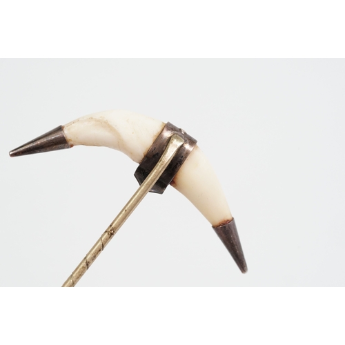 56 - Set of Arts and Crafts dress studs being set with ceramic blue cabochons (gold plated unmarked) toge... 