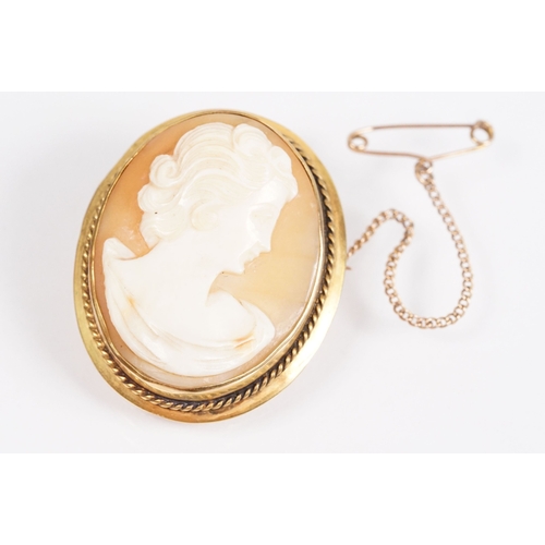 160 - Group of antique brooches to include a 9ct gold and carved shell cameo (marked 9ct to mount), a Vict... 