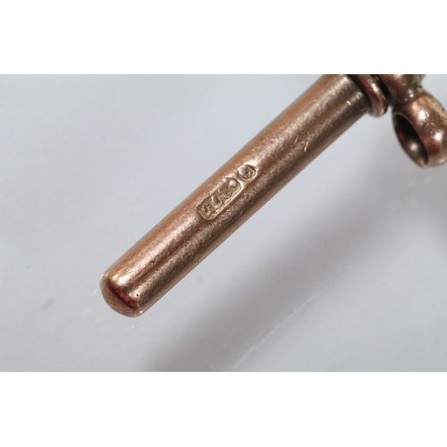 128 - 9ct gold Victorian bloodstone and onyx swivel fob (hallmarked Birmingham 1898) together with a 9ct g... 