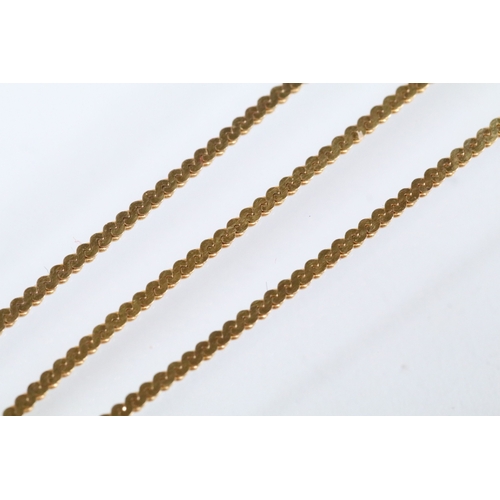 145 - Two gold necklaces to include a rope twist necklace (clasp missing, hallmarked to jump link, measure... 