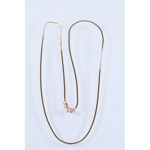 145 - Two gold necklaces to include a rope twist necklace (clasp missing, hallmarked to jump link, measure... 