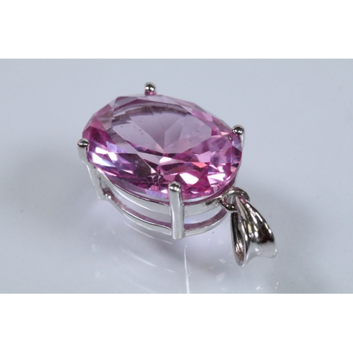 178 - Silver and amethyst pendant necklace having a toggle clasp, together with a silver and synthetic pin... 