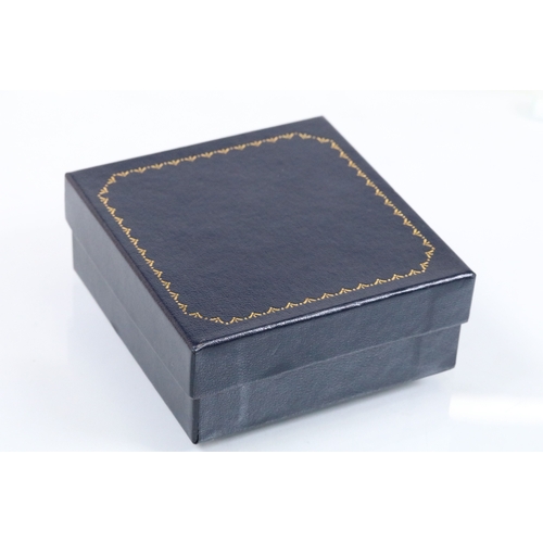 19 - 18ct white gold and diamond pendant necklace. The pendant being bezel set with eighteen round brilli... 