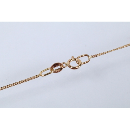 6 - 18ct gold, sapphire and diamond pendant necklace. The necklace being bezel set with a mixed pear cut... 