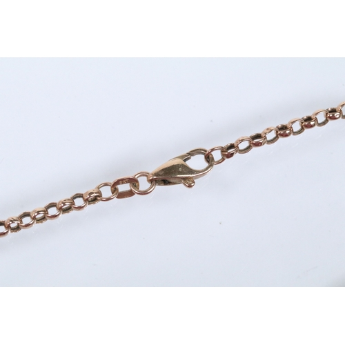 126 - 9ct gold ingot pendant set to a belcher link chain. Ingot hallmarked Birmingham 2000. Chain hallmark... 