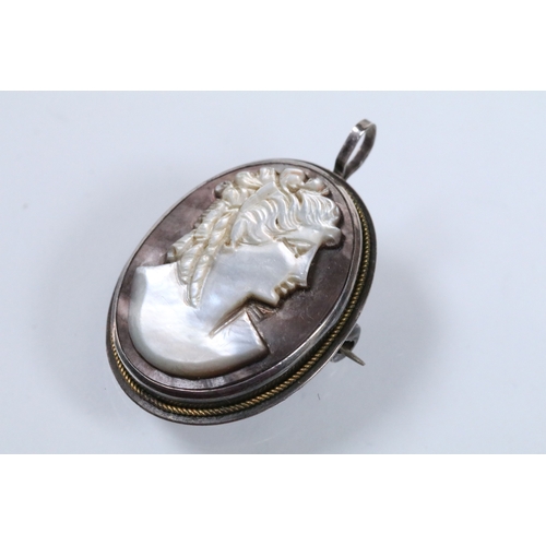 140 - Two 19th Century gold plated lockets to include an engine turned and engraved locket with woven hair... 