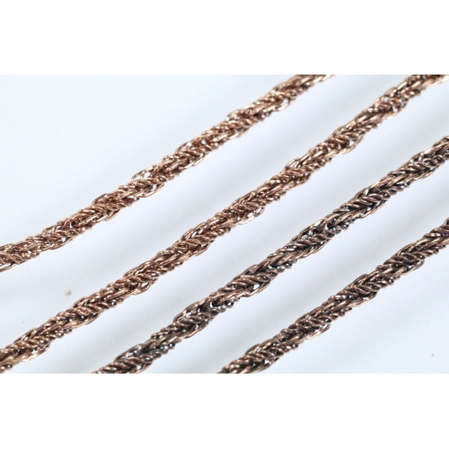 125 - 9ct gold hallmarked rope twist necklace chain with spring ring clasp. Hallmarked Sheffield. Measures... 