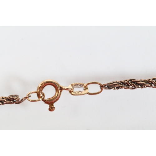125 - 9ct gold hallmarked rope twist necklace chain with spring ring clasp. Hallmarked Sheffield. Measures... 