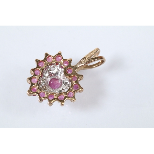 131 - Group of gold pendants to include a 9ct and amethyst pendant necklace with a fine link chain (pendan... 