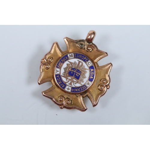 136 - Group of 9ct gold medals to include a 1912 YMCA National Sports medal (hallmarked Birmingham 1911), ... 