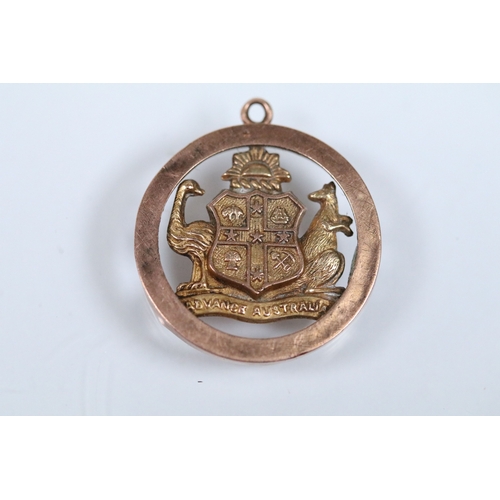 136 - Group of 9ct gold medals to include a 1912 YMCA National Sports medal (hallmarked Birmingham 1911), ... 