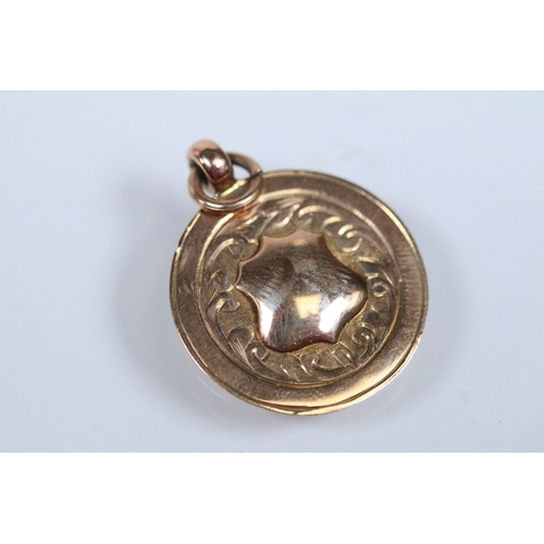 136 - Group of 9ct gold medals to include a 1912 YMCA National Sports medal (hallmarked Birmingham 1911), ... 